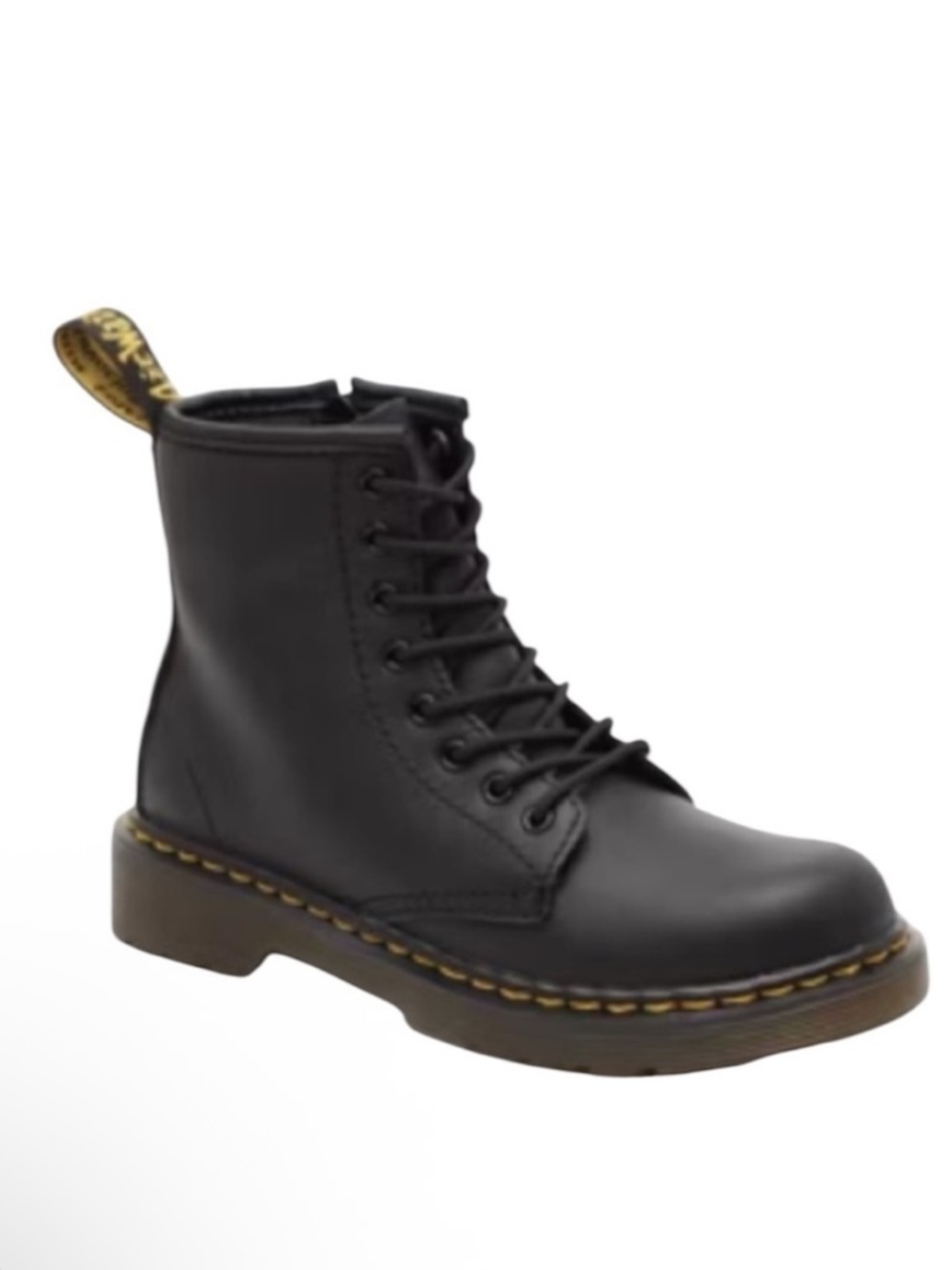 Dr Martens 1460J Black Leather Boots Unisex Kids US 3